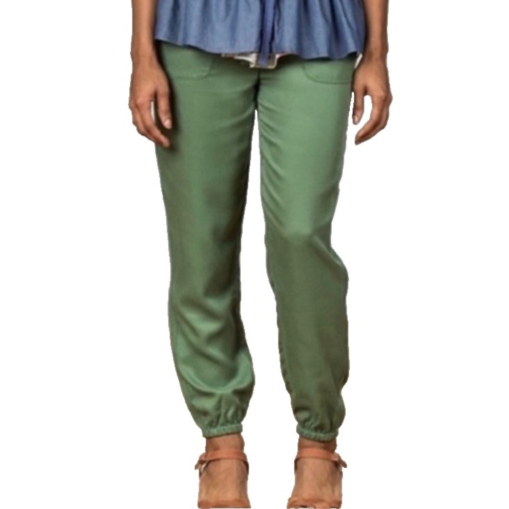 Matilda Jane Jogger Pants Nature Walk Size Large L Green Elastic Waist NWT